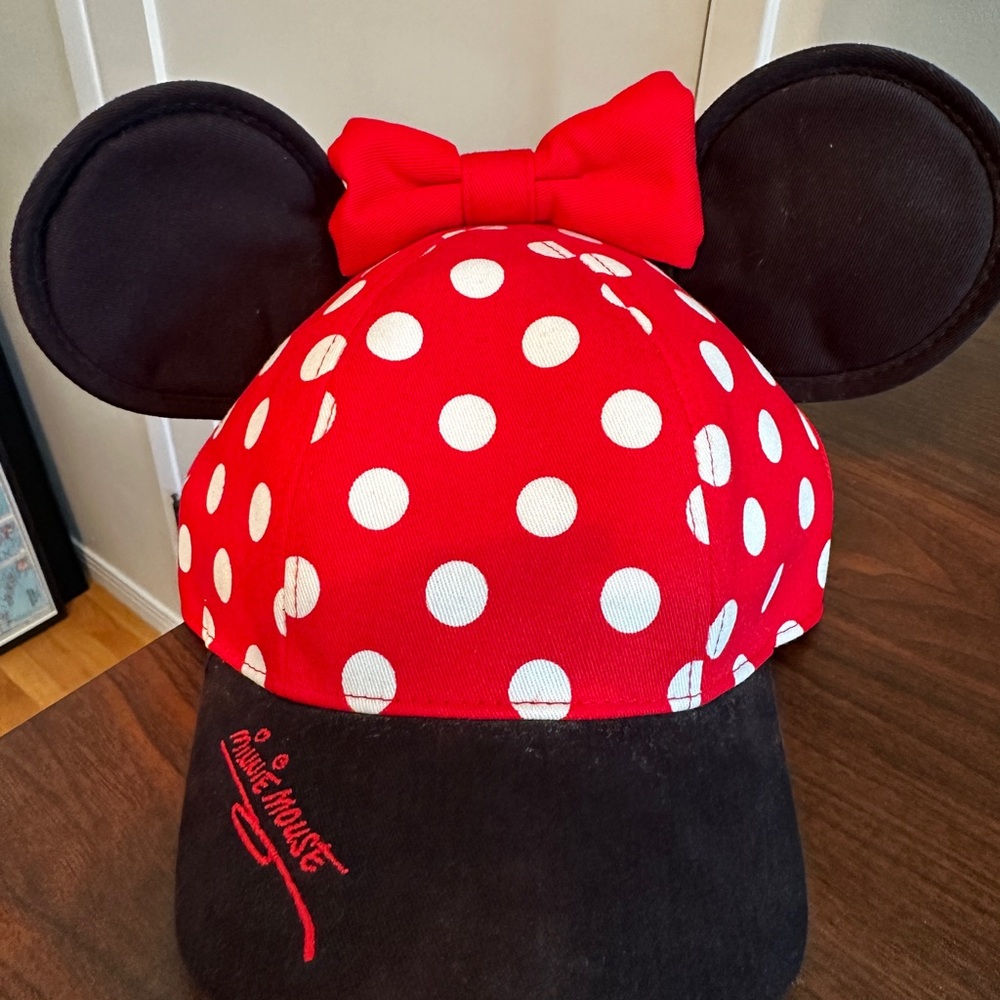 Youth Red Polka Dot Minnie Mouse Cap
